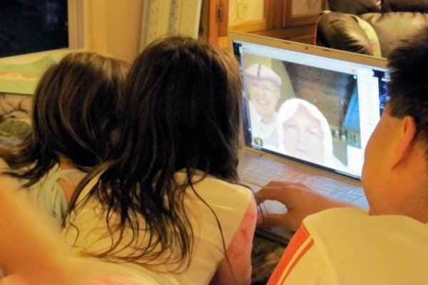 Talking with the tooth fairy via video chat