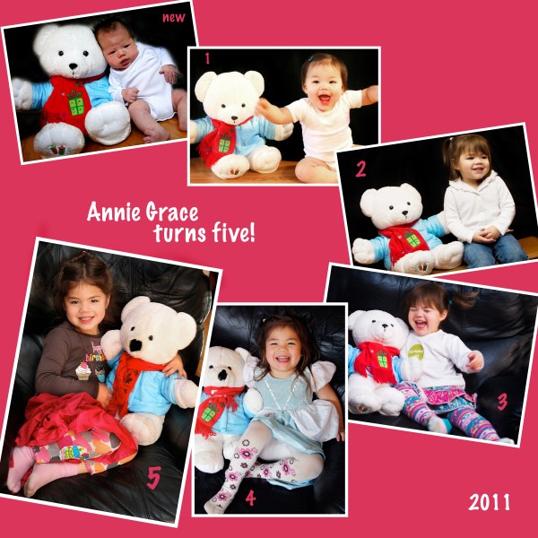 annie 5th bday collage